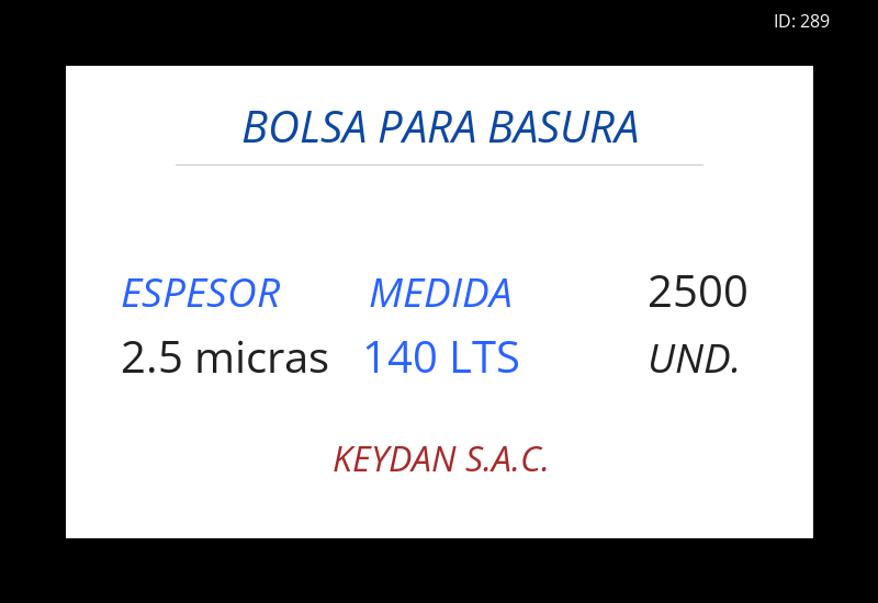 Bolsa NEGRO 34.00x40.00