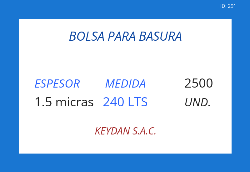 Bolsa AZUL 38.00x56.00