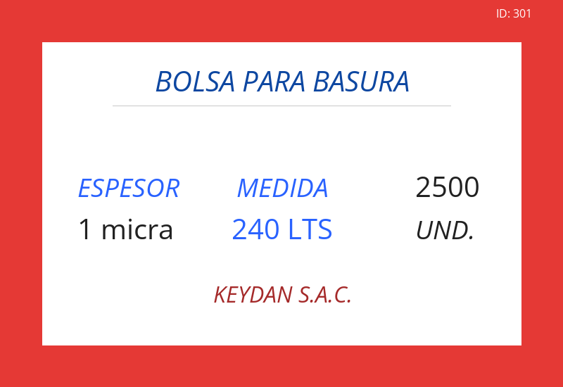 Bolsa ROJO 38.00x56.00