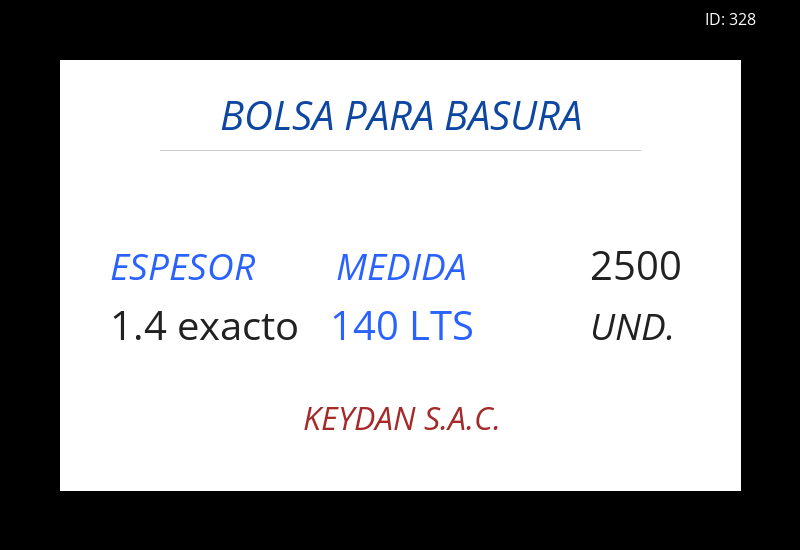 Bolsa NEGRO 34.00x39.00