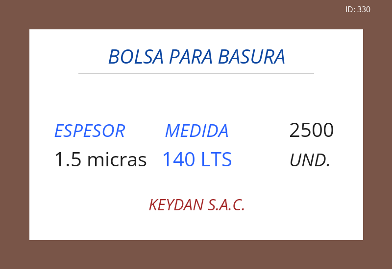 Bolsa MARRON 34.00x39.00