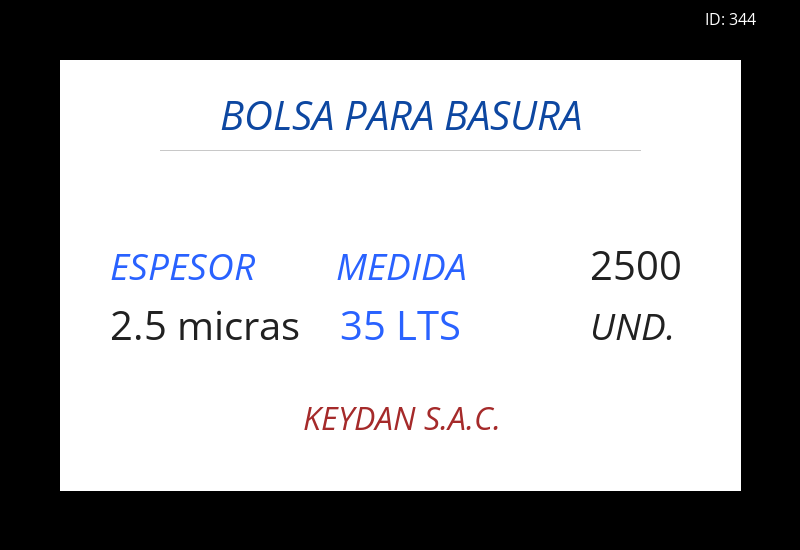 Bolsa NEGRO 24.00x25.00