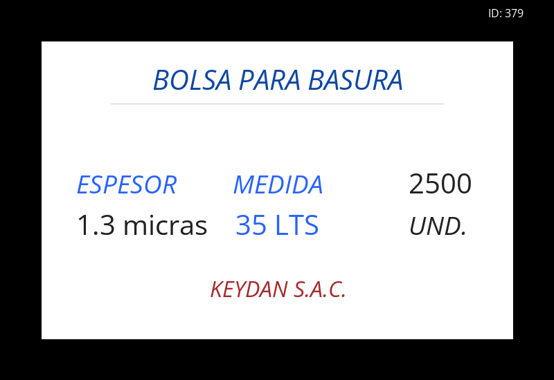 Bolsa NEGRO 24.00x25.00