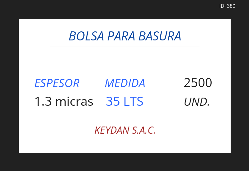 Bolsa TRASPARENTE 24.00x25.00