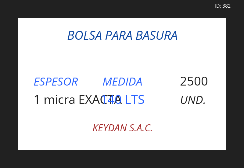 Bolsa TRASPARENTE 34.00x39.00